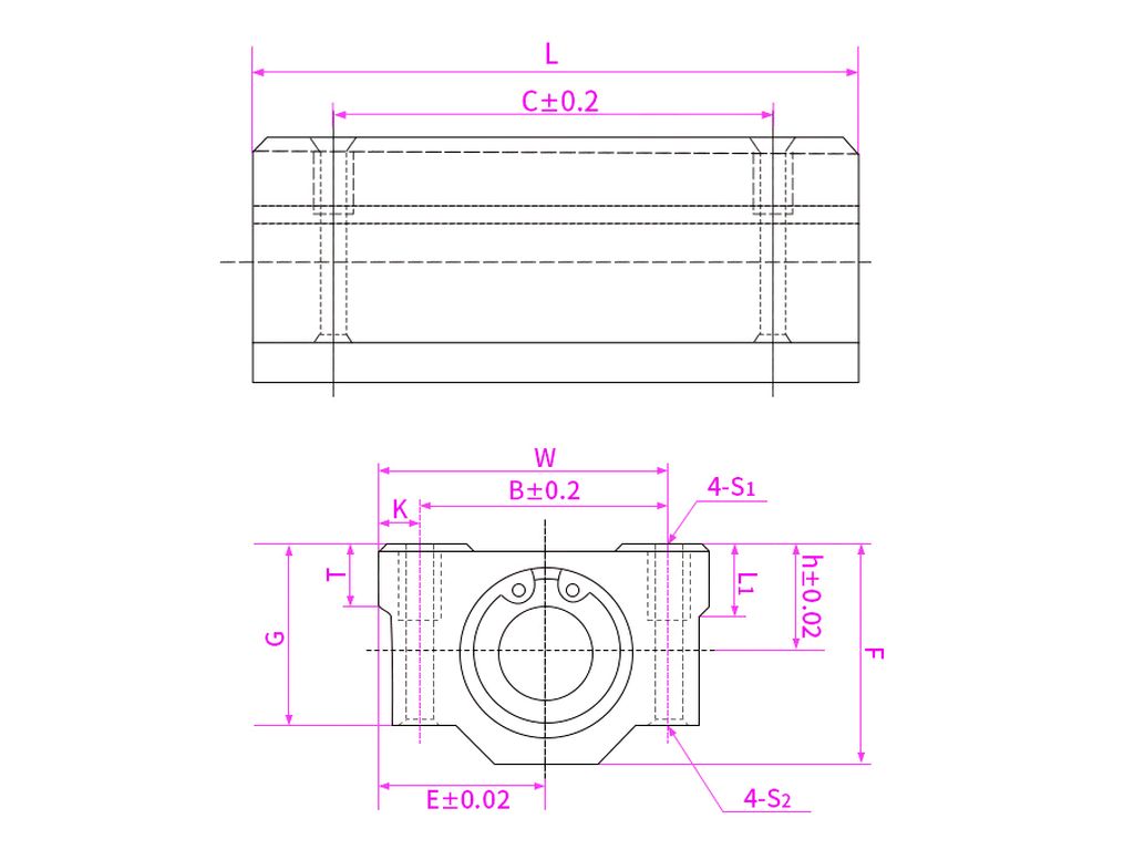 Линейный подшипник SCS10LUU, d=10мм