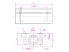 Линейный подшипник SCS8LUU, d=8мм