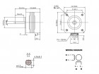  Двигатель шаговый Nema17, L=23мм, A=1.8гр., I=1А, с разъёмом и кабелем