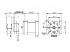  Двигатель шаговый Nema17 с редуктором 1/51, L=77мм, A=1.8гр., I=1.5А, HANPOSE