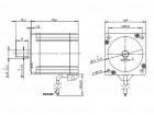 Двигатель шаговый Nema34 86HS98, L=98мм, A=1.8 градуса, I=5А, T=6Нм, HANPOSE