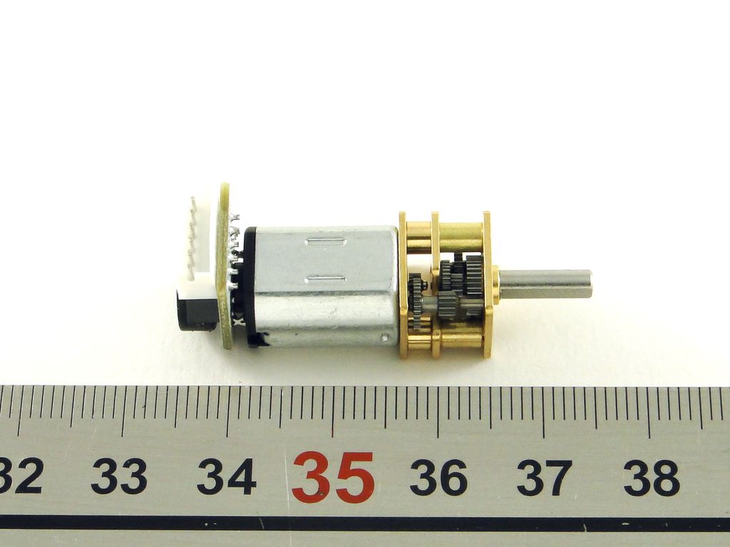 Двигатель с редуктором GA12-N20, U=3-6В, энкодер