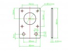 Плоское крепление шагового двигателя NEMA17 (42мм), 60x42