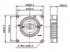 Вентилятор-турбина 40x10 с разъёмом XH2.54, 12В