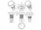 Кнопка для аркадного автомата, D=60мм