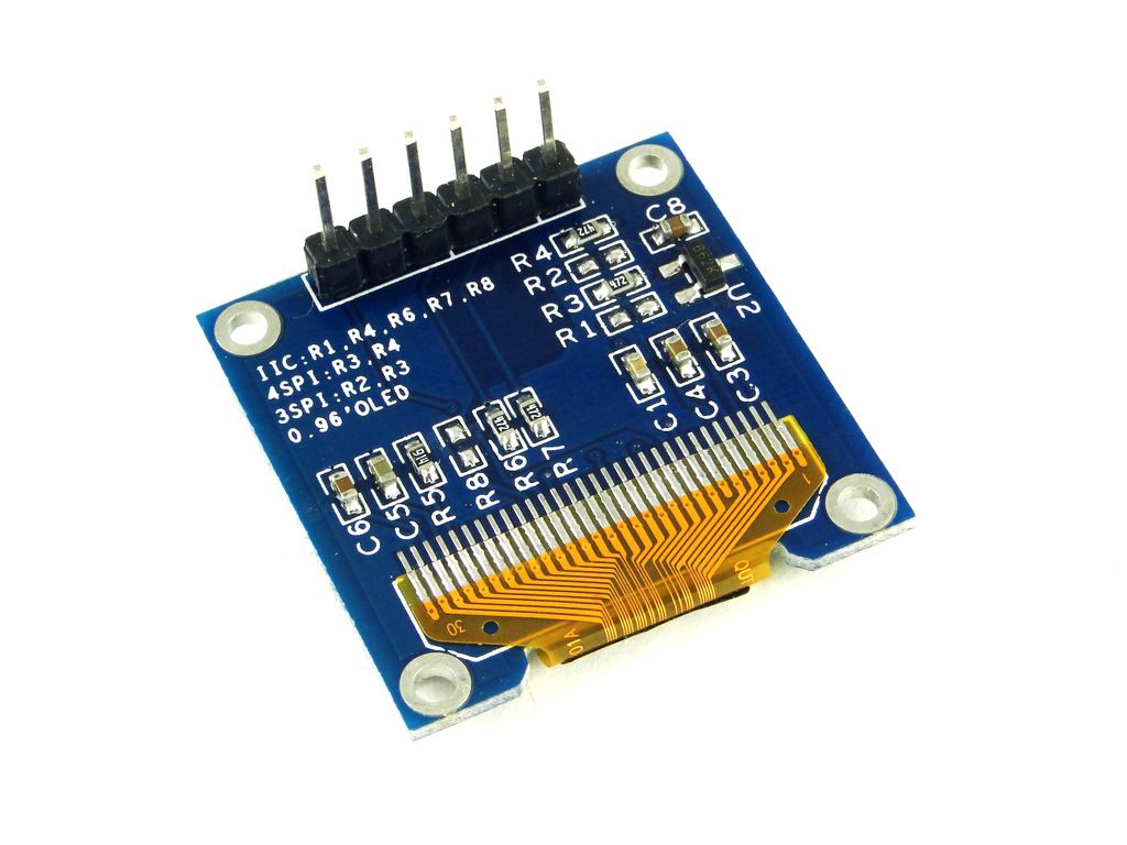 Дисплей OLED, 0.96'', SPI/I2C