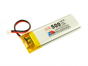 Аккумулятор LiPo 500 мАч, 3.7В, с разъемом MX1.25, 501646