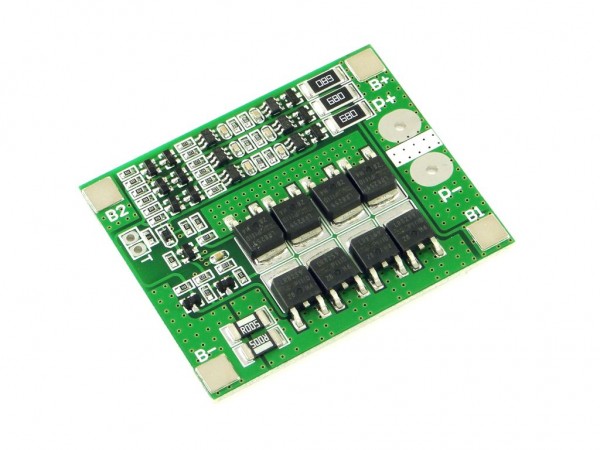 Модуль балансировки и защиты для трёх Li-Ion аккумуляторов (BMS/PCM), 3S, Iout=25А