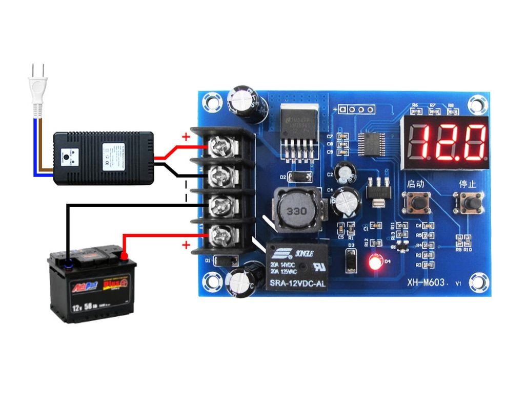 Зарядка свинцового аккумулятора 12v