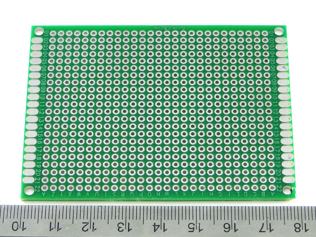 Макетная плата 6х8 см, двухсторонняя