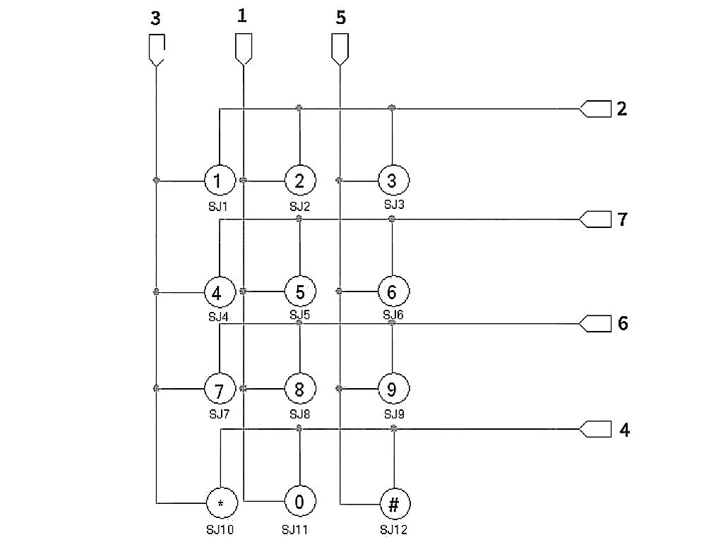 Мембранная клавиатура V2, 4x3