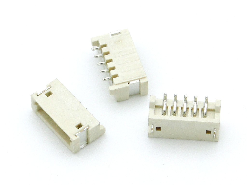 Гнездо ZH1.5 пять контактов, SMD