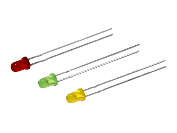 Набор светодиодов D=3мм, 3 цвета по 5 каждого