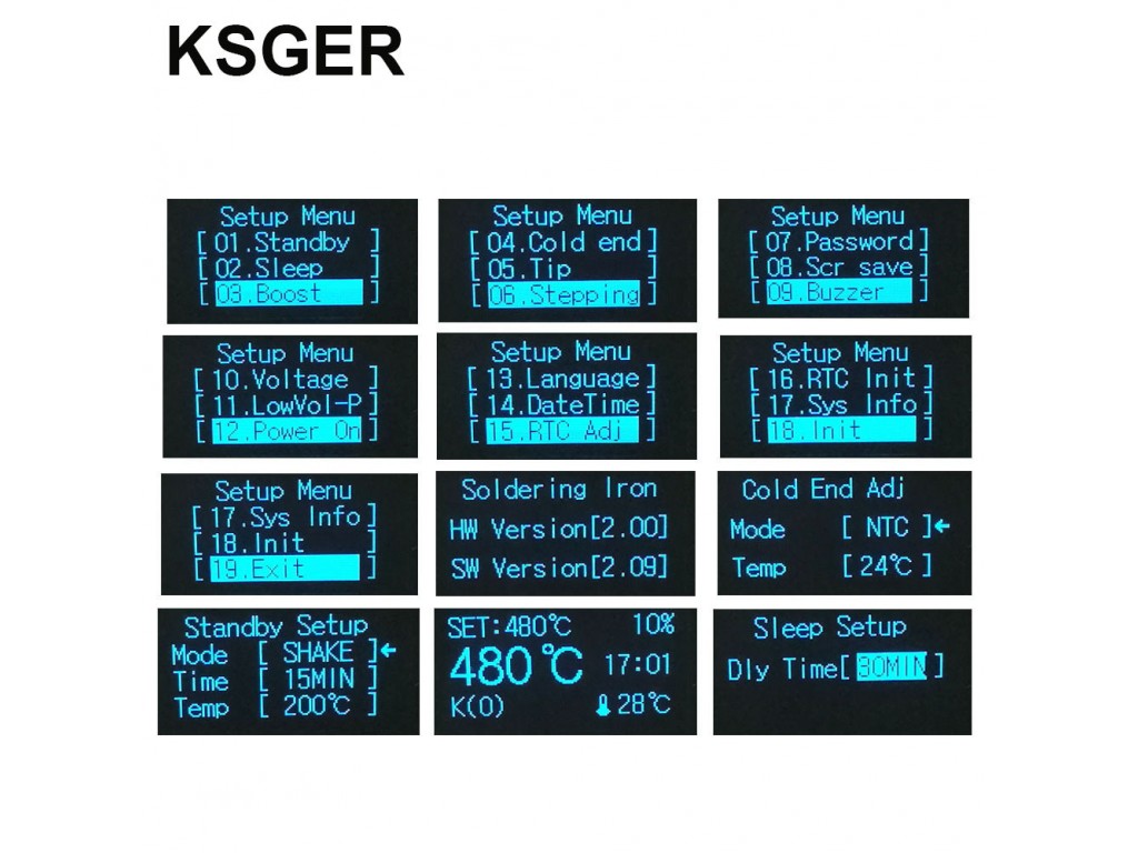 Паяльная станция KSGER V2.1S с жалами T12