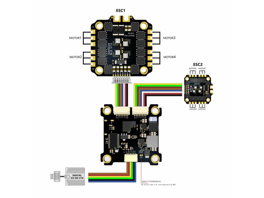 Полётный контроллер SOLOGOOD F722 комплект с BLHELI-8 60A